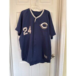 Russell Athletic Cincinnati Reds Number 24 Tony Perez Blue Jersey XL